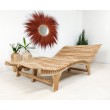 Double deck sun lounger, teak