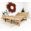 Double deck sun lounger, teak