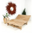 Double deck sun lounger, teak