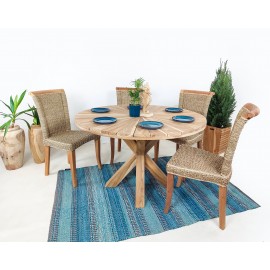 Round garden table Dafi, teak