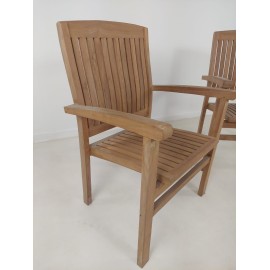 OUTLET Set of 2 Garden  Chair Badal - exotic Teak wood