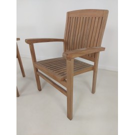 OUTLET Set of 2 Garden  Chair Badal - exotic Teak wood