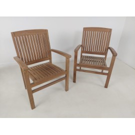 OUTLET Set of 2 Garden  Chair Badal - exotic Teak wood