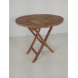 OUTLET Stół ogrodowy okrągły Andir składany - 50/75 cm Teak---