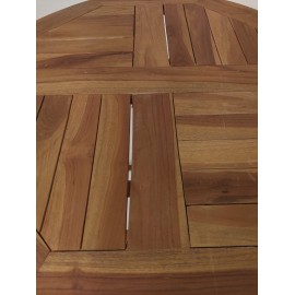 OUTLET Stół ogrodowy okrągły Andir składany - 50/75 cm Teak---