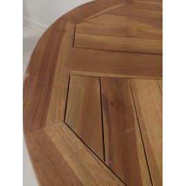 OUTLET Stół ogrodowy okrągły Andir składany - 50/75 cm Teak---