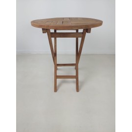 OUTLET Stół ogrodowy okrągły Andir składany - 50/75 cm Teak---