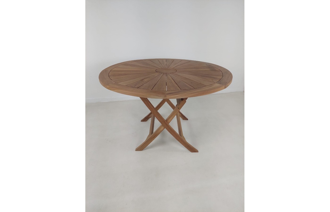 OUTLET Round garden table Matahari, teak