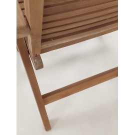 OUTLET Folding teak garden chair with armrests