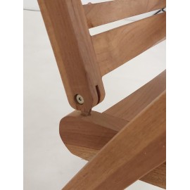 OUTLET Folding teak garden chair with armrests