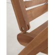 OUTLET Folding teak garden chair with armrests