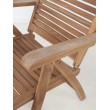 OUTLET Folding teak garden chair with armrests