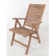 OUTLET Folding teak garden chair with armrests