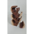 Outlet Wine rack made of exotic wood for 6 bottles, Suar