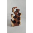 Outlet Wine rack made of exotic wood for 6 bottles, Suar