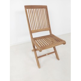 Folding garden chair with handle, Teak wood