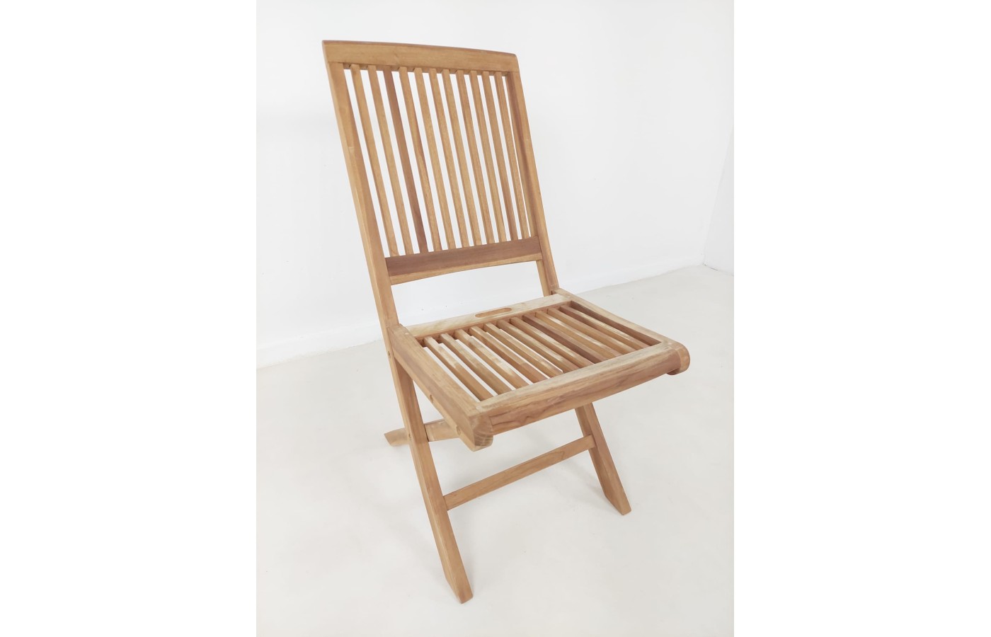 Folding garden chair with handle, Teak wood