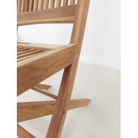 Folding garden chair with handle, Teak wood