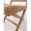 Folding garden chair with handle, Teak wood