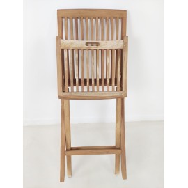 Folding garden chair with handle, Teak wood