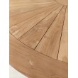 OUTLET Duży stół ogrodowy okrągły Matahari 150 cm, teak