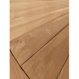 OUTLET Duży stół ogrodowy okrągły Matahari 150 cm, teak