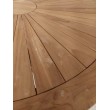 OUTLET Duży stół ogrodowy okrągły Matahari 150 cm, teak