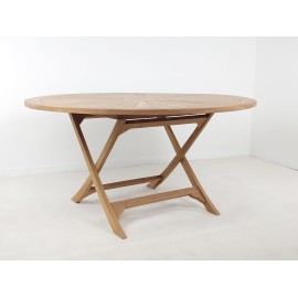 OUTLET Large round garden table Matahari 150 cm, teak