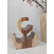 OUTLET Wine rack made of exotic wood for 3 bottles, Suar