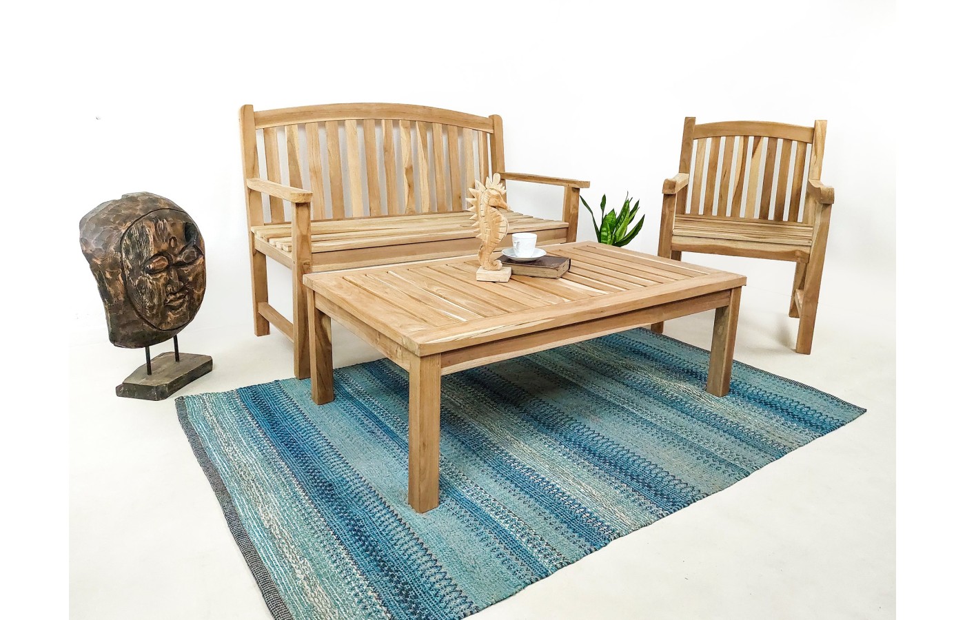 Teak garden coffee table