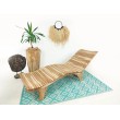 Deck sun lounger, Teak wood