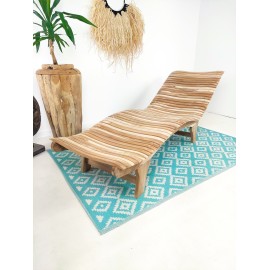 Deck sun lounger, Teak wood