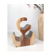 OUTLET Wine rack made of exotic wood for 3 bottles, Suar