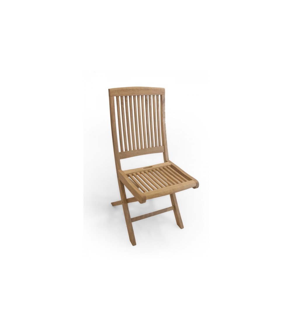 Folding garden chair with handle, Teak wood