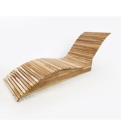 Teak garden sun lounger -Vave