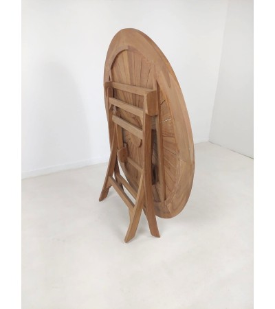 OUTLET Stół ogrodowy okrągły Matahari 120 cm,Teak, meble ogrodowe