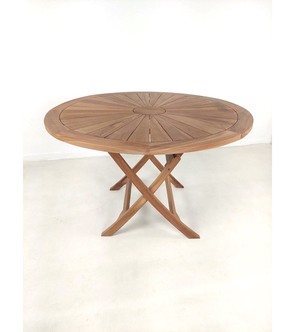 OUTLET Round garden table Matahari, teak