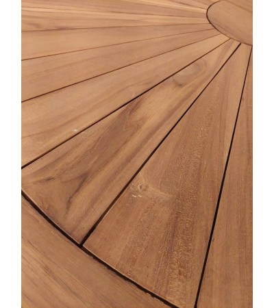 OUTLET Stół ogrodowy okrągły Matahari 120 cm,Teak, meble ogrodowe