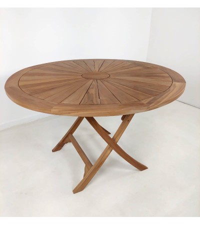 OUTLET Round garden table Matahari, teak