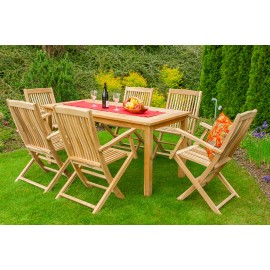 Rectangular garden table, Teak 200x90 cm