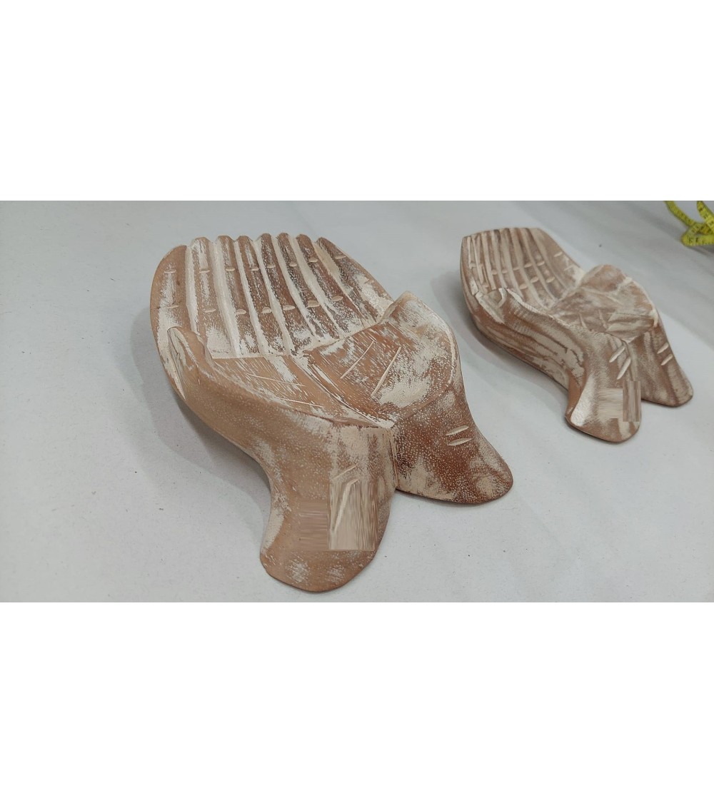 Wooden bowl teak "Hands"