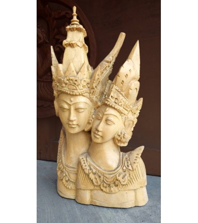 RAma and Sita - Balinese wood carving